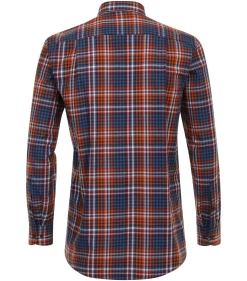 Redmond comfort fit overhemd, twill, rood geruit