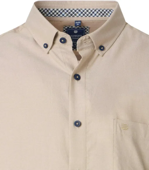 Redmond comfort fit overhemd, Oxford, beige