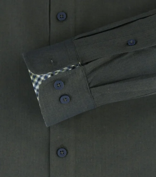 Redmond comfort fit overhemd, twill, groen