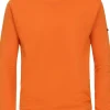 Redmond heren sweatshirt sweatstof, O-hals, oranje (middeldik)