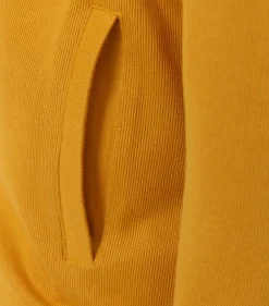 Redmond heren sweatvest katoen, opstaande kraag, geel (middeldik)