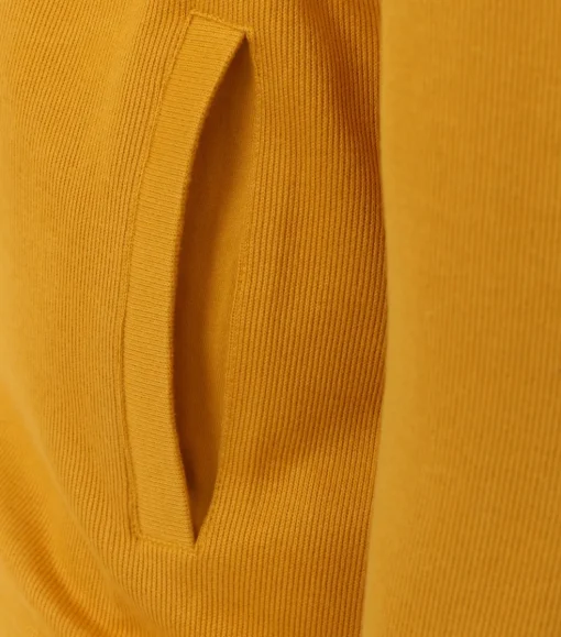 Redmond heren sweatvest katoen, opstaande kraag, geel (middeldik)