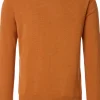 Redmond heren trui katoen, O-hals, oranje (middeldik)