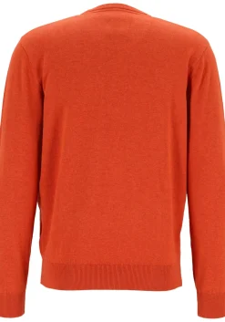Redmond heren trui katoen, O-hals, oranje