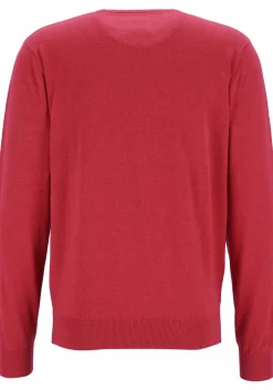 Redmond heren trui katoen, O-hals, rood