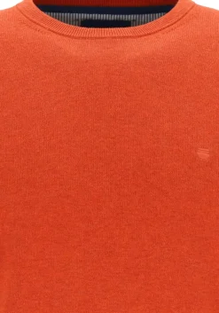 Redmond heren trui katoen, O-hals, oranje