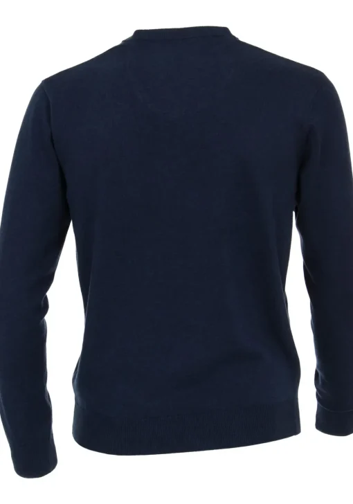 Redmond heren trui katoen, V-hals, blauw
