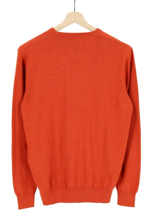 Redmond heren trui katoen, O-hals, oranje