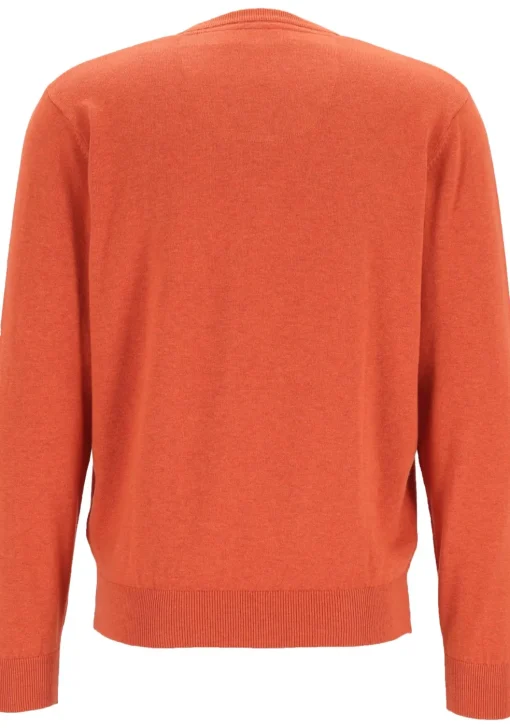 Redmond heren trui katoen, V-hals, oranje