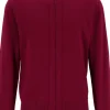 Redmond heren vest katoen, met rits, bordeaux rood
