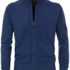 Redmond heren vest katoen, met rits, blauw