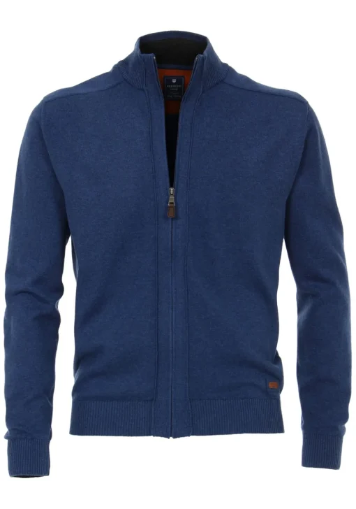 Redmond heren vest katoen, met rits, blauw