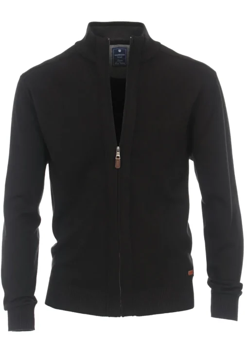 Redmond heren vest katoen, met rits, zwart