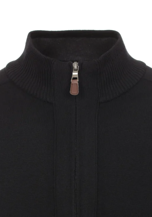 Redmond heren vest katoen, met rits, zwart