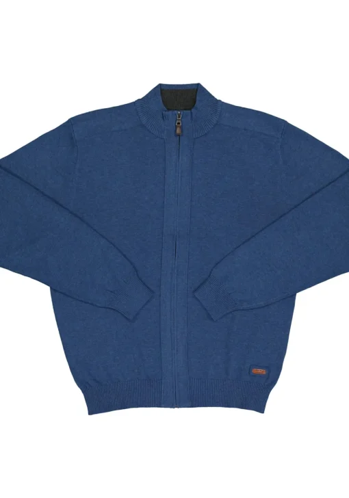 Redmond heren vest katoen, met rits, blauw
