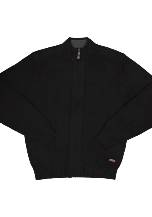 Redmond heren vest katoen, met rits, zwart
