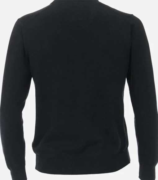 Redmond heren vest katoen, V-hals, blauw (middeldik)