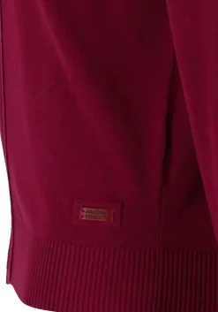 Redmond heren vest katoen, met rits, bordeaux rood