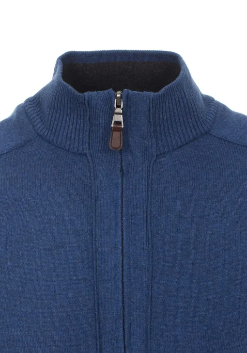 Redmond heren vest katoen, met rits, blauw