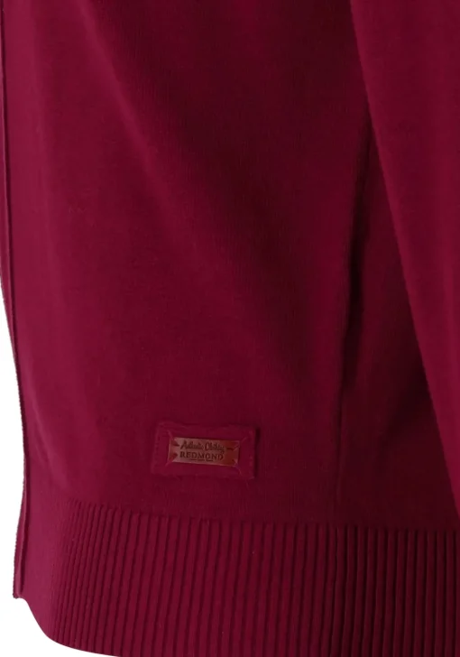 Redmond heren vest katoen, met rits, bordeaux rood