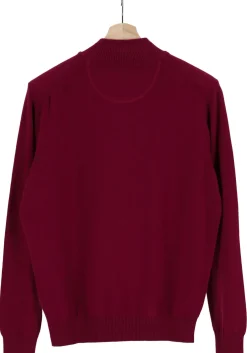 Redmond heren vest katoen, met rits, bordeaux rood