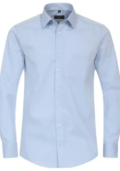 Redmond modern fit overhemd, popeline, blauw
