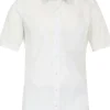 Redmond modern fit overhemd, korte mouw, popeline, wit