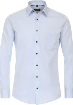 Redmond modern fit overhemd, popeline, blauw