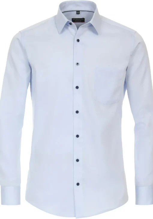 Redmond modern fit overhemd, popeline, blauw