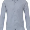 Redmond modern fit overhemd, popeline, blauw mini dessin