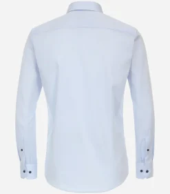 Redmond modern fit overhemd, popeline, blauw