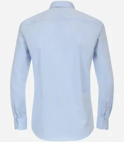 Redmond modern fit overhemd, popeline, blauw