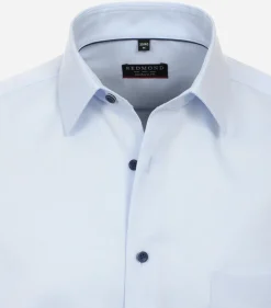 Redmond modern fit overhemd, popeline, blauw