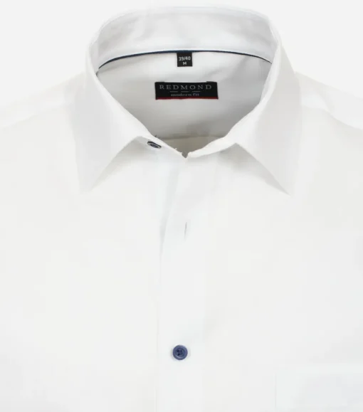 Redmond modern fit overhemd, popeline, wit