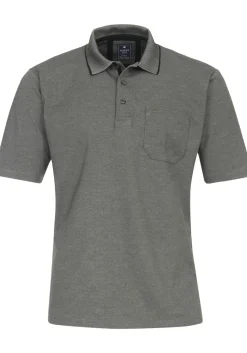Redmond regular fit heren polo, jersey, grijs