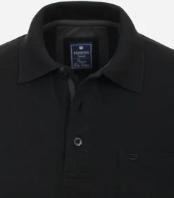 Redmond regular fit heren polo, jersey, zwart