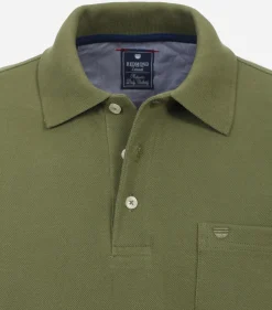 Redmond regular fit heren polo, pique, groen