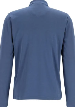 Redmond regular fit polo lange mouw, blauw melange