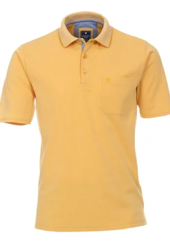 Redmond regular fit poloshirt, geel melange