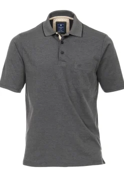 Redmond regular fit poloshirt, antraciet melange