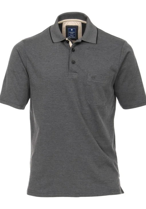 Redmond regular fit poloshirt, antraciet melange