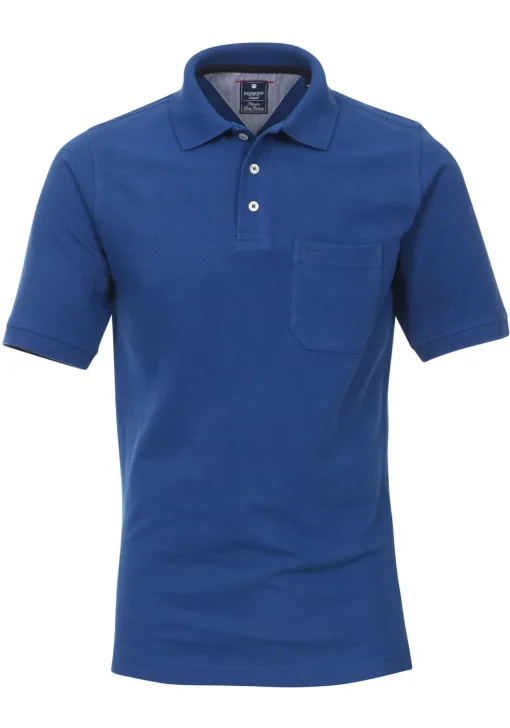Redmond regular fit poloshirt, kobalt blauw