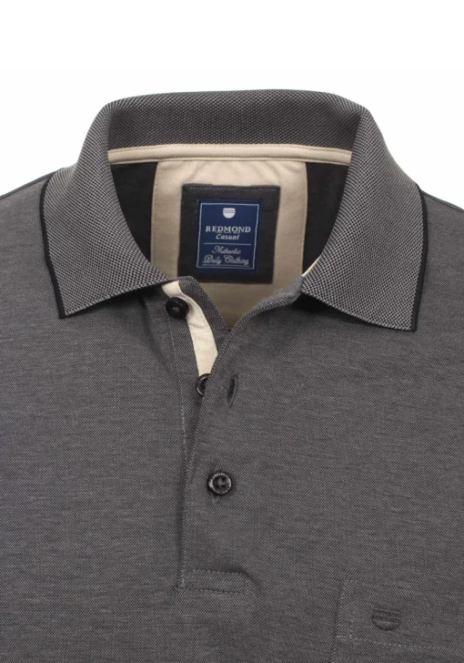 Redmond regular fit poloshirt, antraciet melange