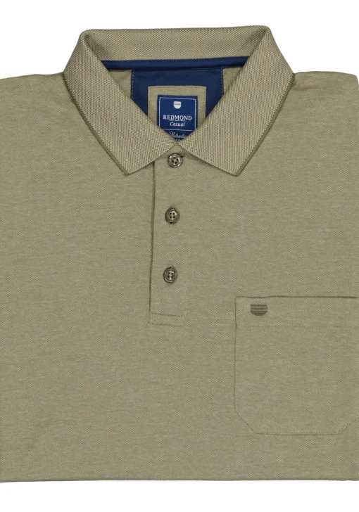 Redmond regular fit poloshirt, olijfgroen melange