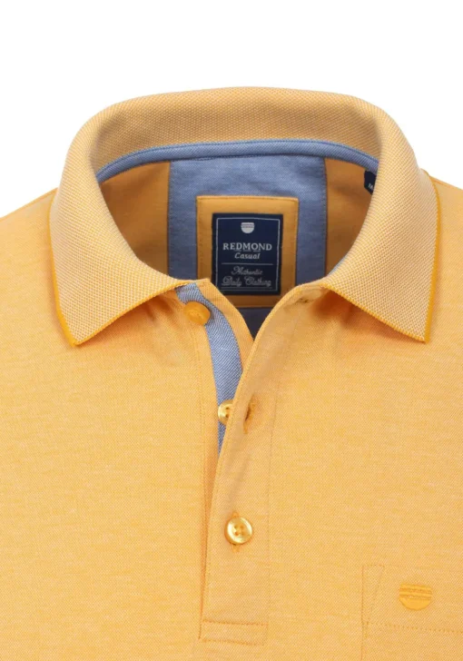 Redmond regular fit poloshirt, geel melange