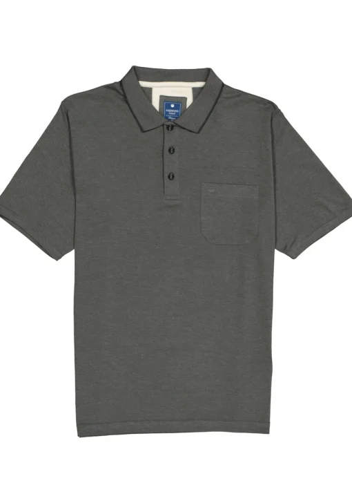 Redmond regular fit poloshirt, antraciet melange