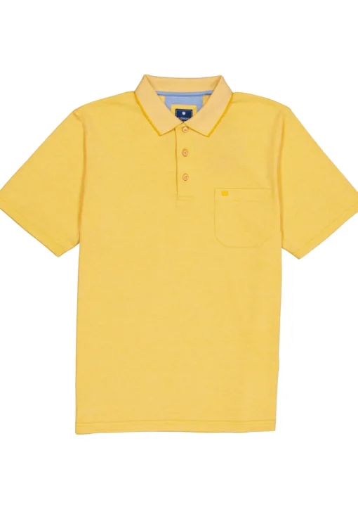 Redmond regular fit poloshirt, geel melange
