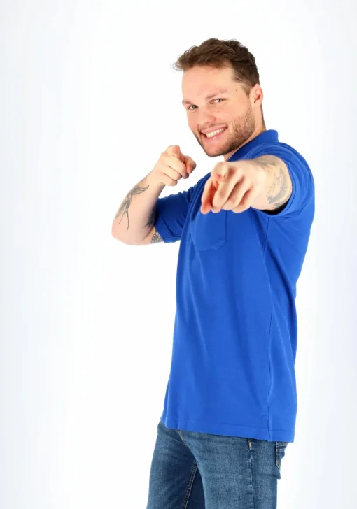 Redmond regular fit poloshirt, kobalt blauw