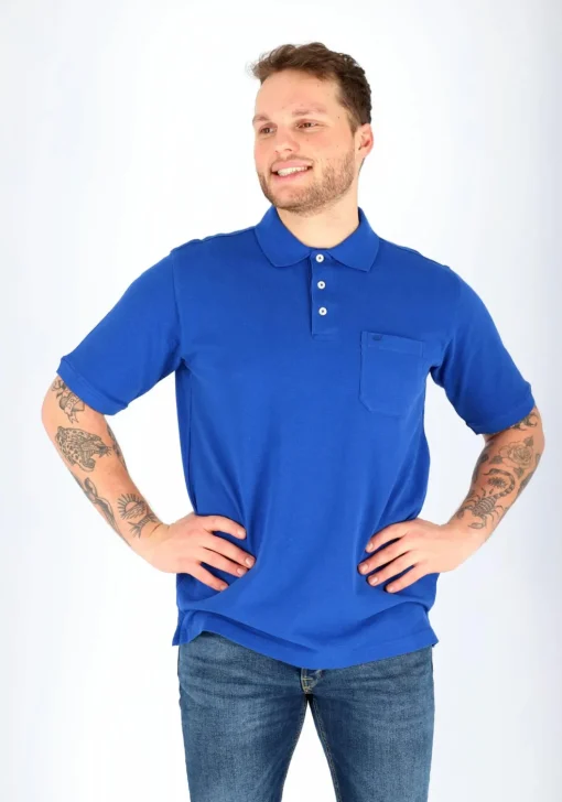 Redmond regular fit poloshirt, kobalt blauw