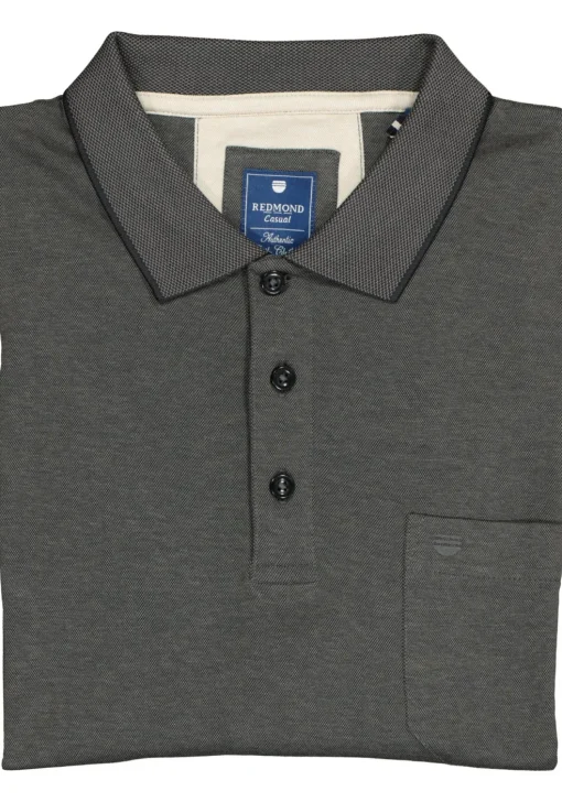 Redmond regular fit poloshirt, antraciet melange